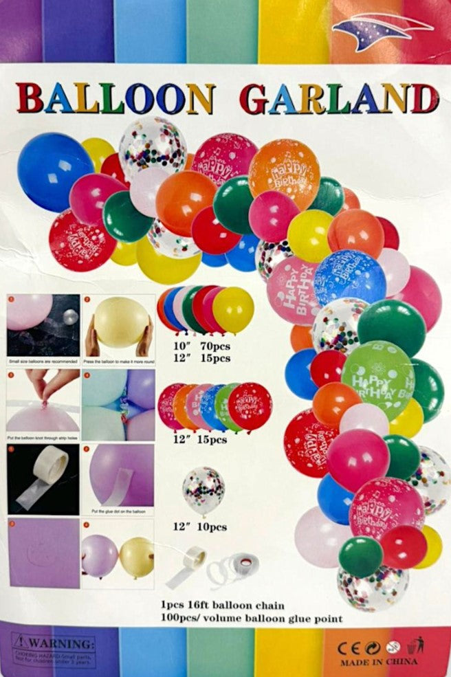 BALLOON GARLAND HAPPY BDAY