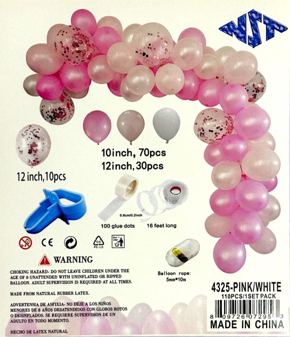 BALLOON GARLAND 16" PK
