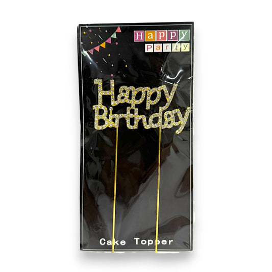 HAPPY B-DAY RHINESTONE TOPPER