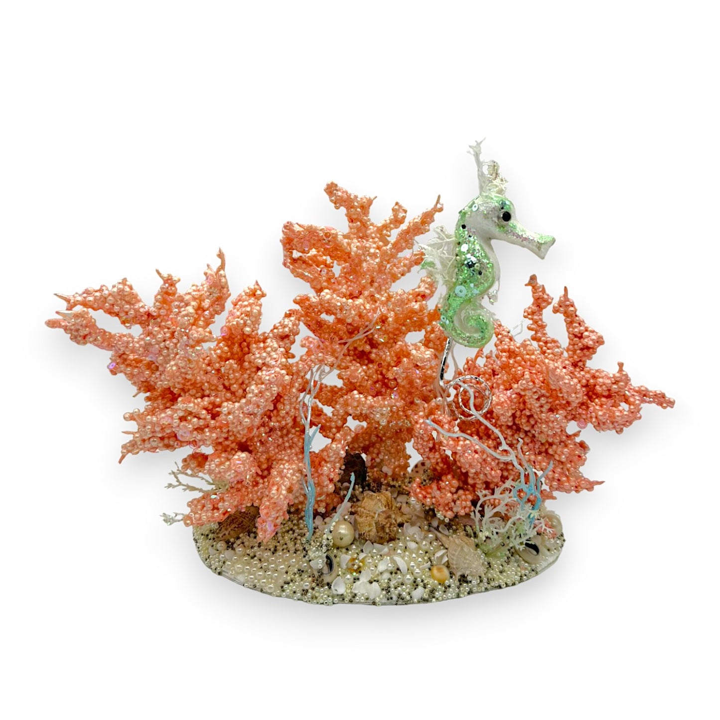 CORAL SEAHORSE 10"