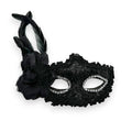 MASK WITH LACE AND FEATHER