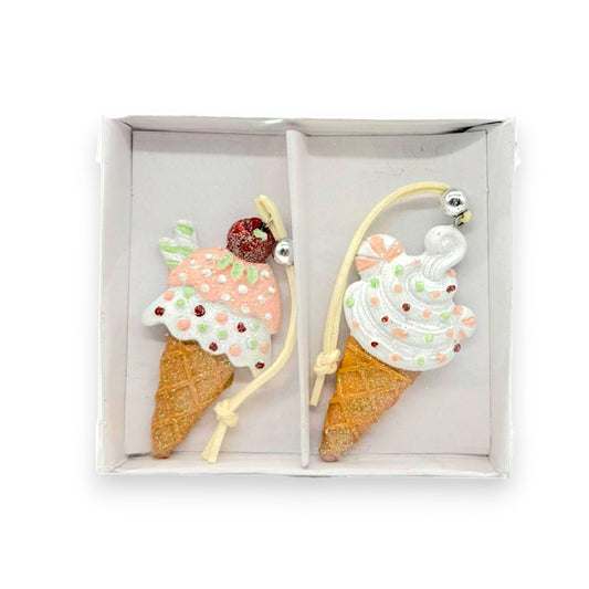 XMS ORN 3" ICE CREAM 2PC/BX