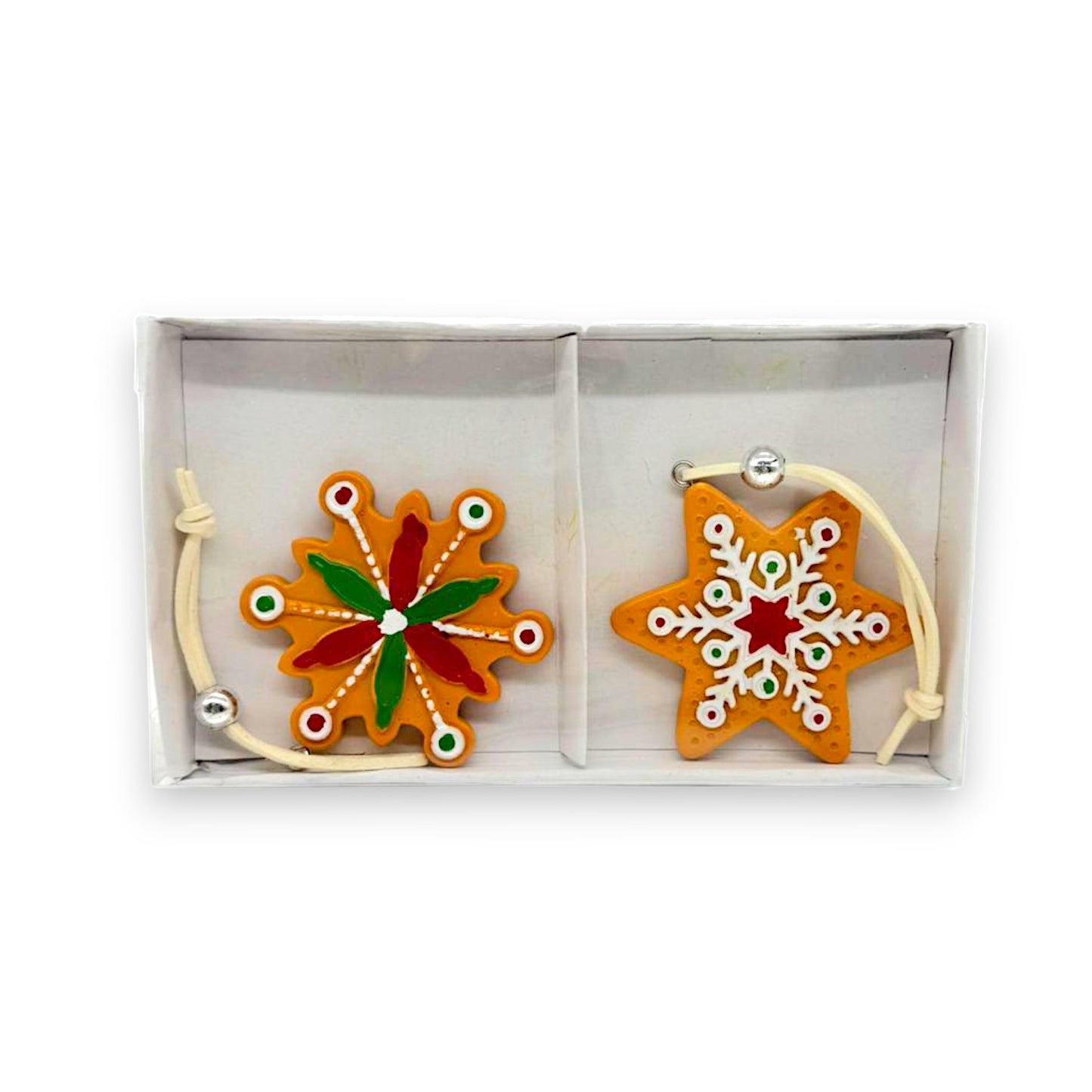 XMS ORN 3" SNOWFLAKES 2PC/BX