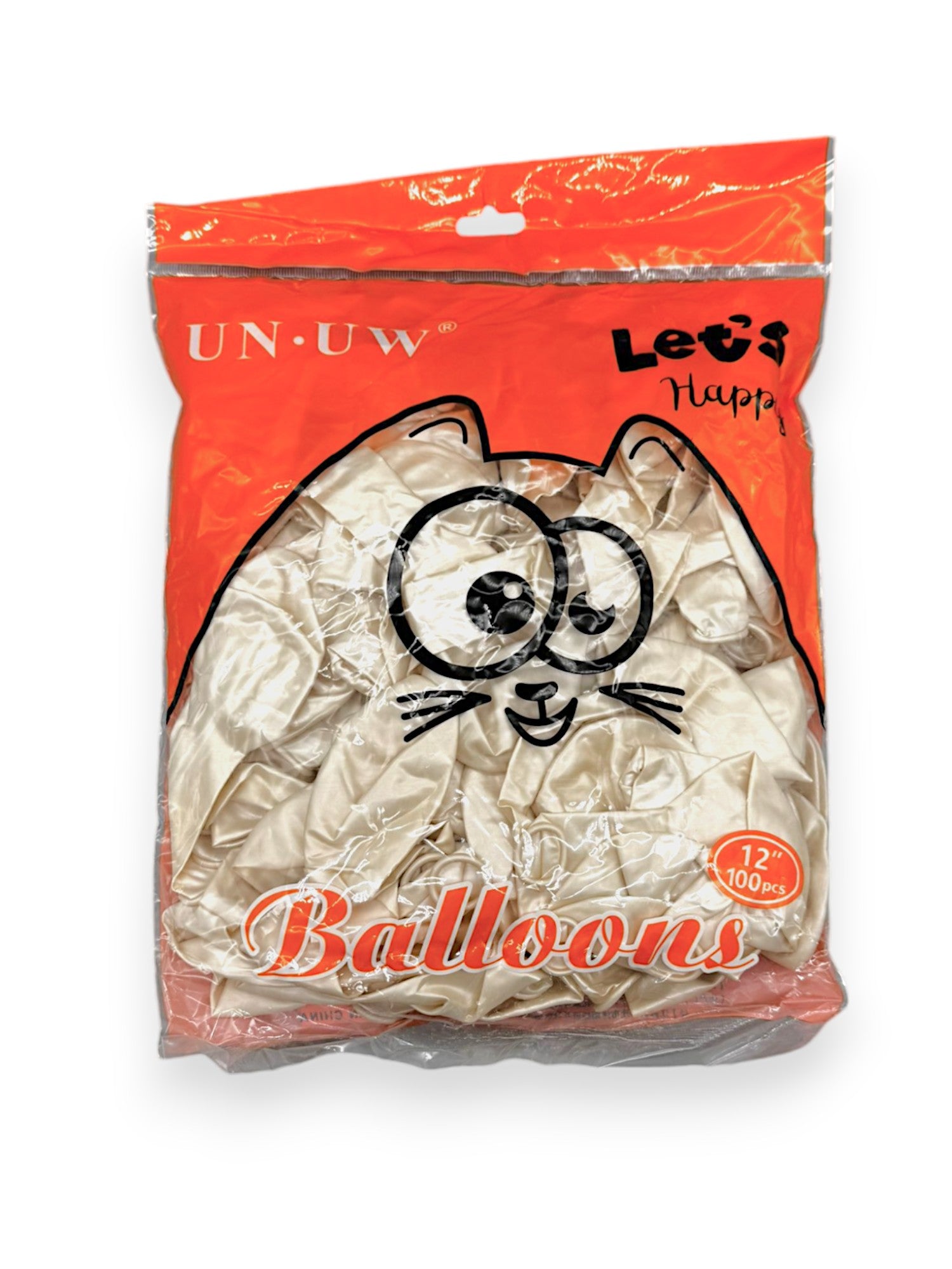 BALLOON 12" LATEX METALLIC WHITE 100pcs (Copy)