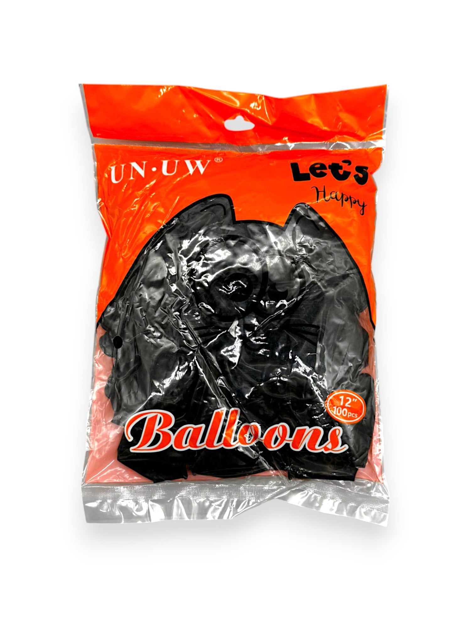 BALLOON 12" LATEX BLACK 100pcs