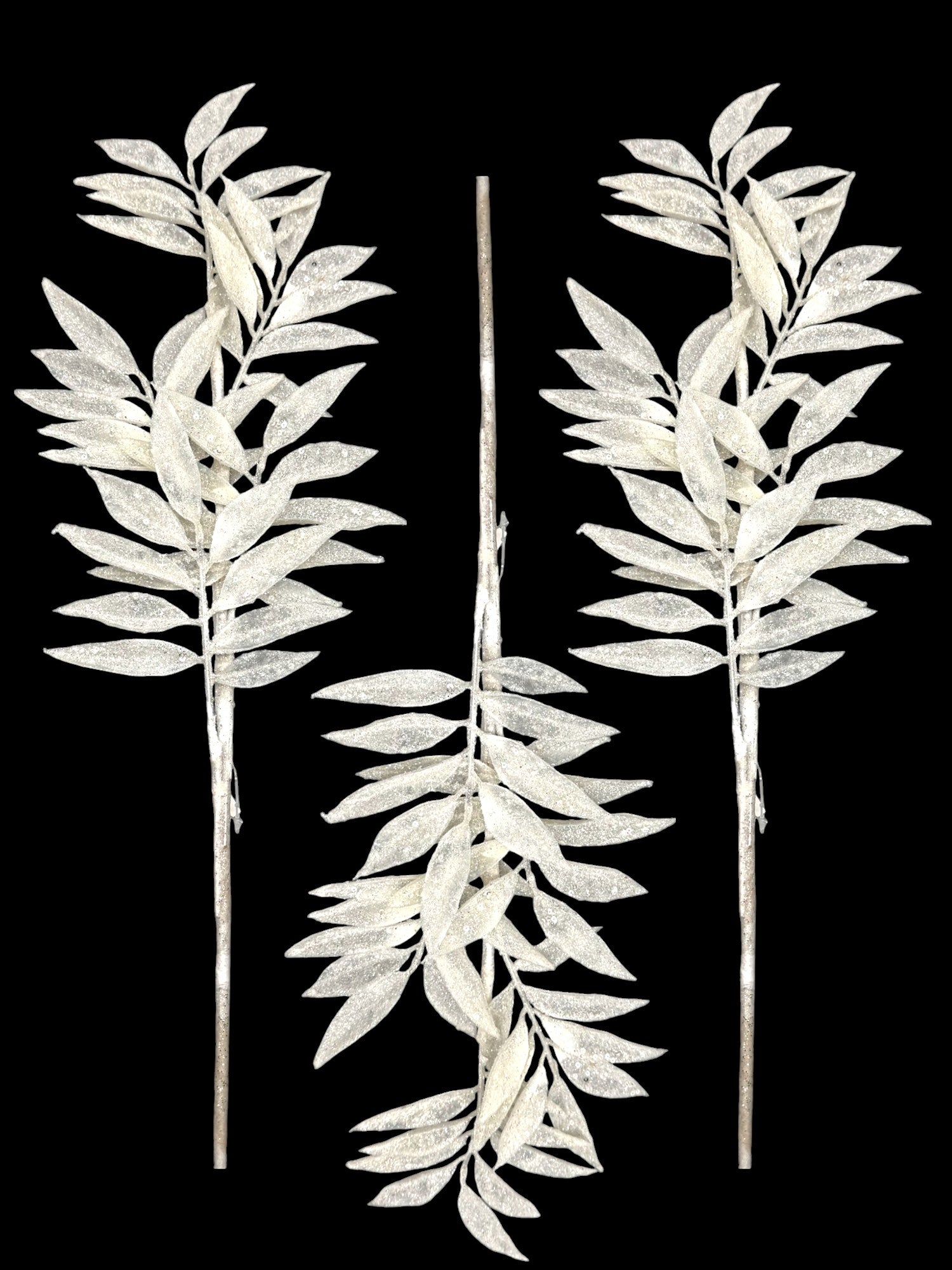 XMAS LEAVES 3PC/PKG