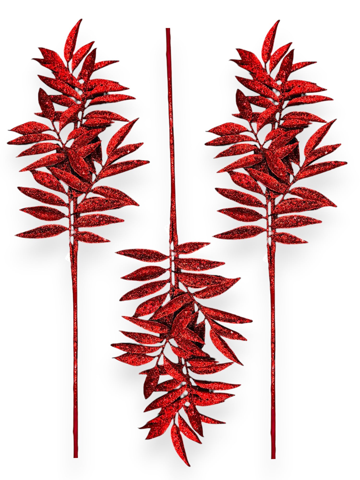 XMAS LEAVES 3PC/PKG