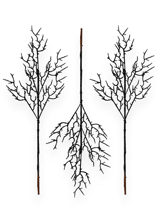 GLITTER BRANCH SPRAY 3PCS