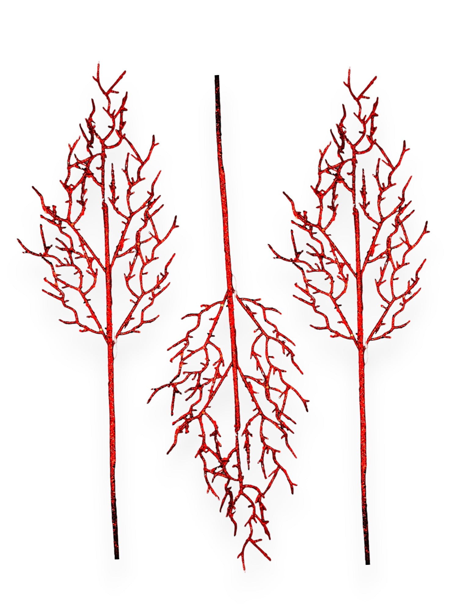 GLITTER BRANCH SPRAY 3PCS