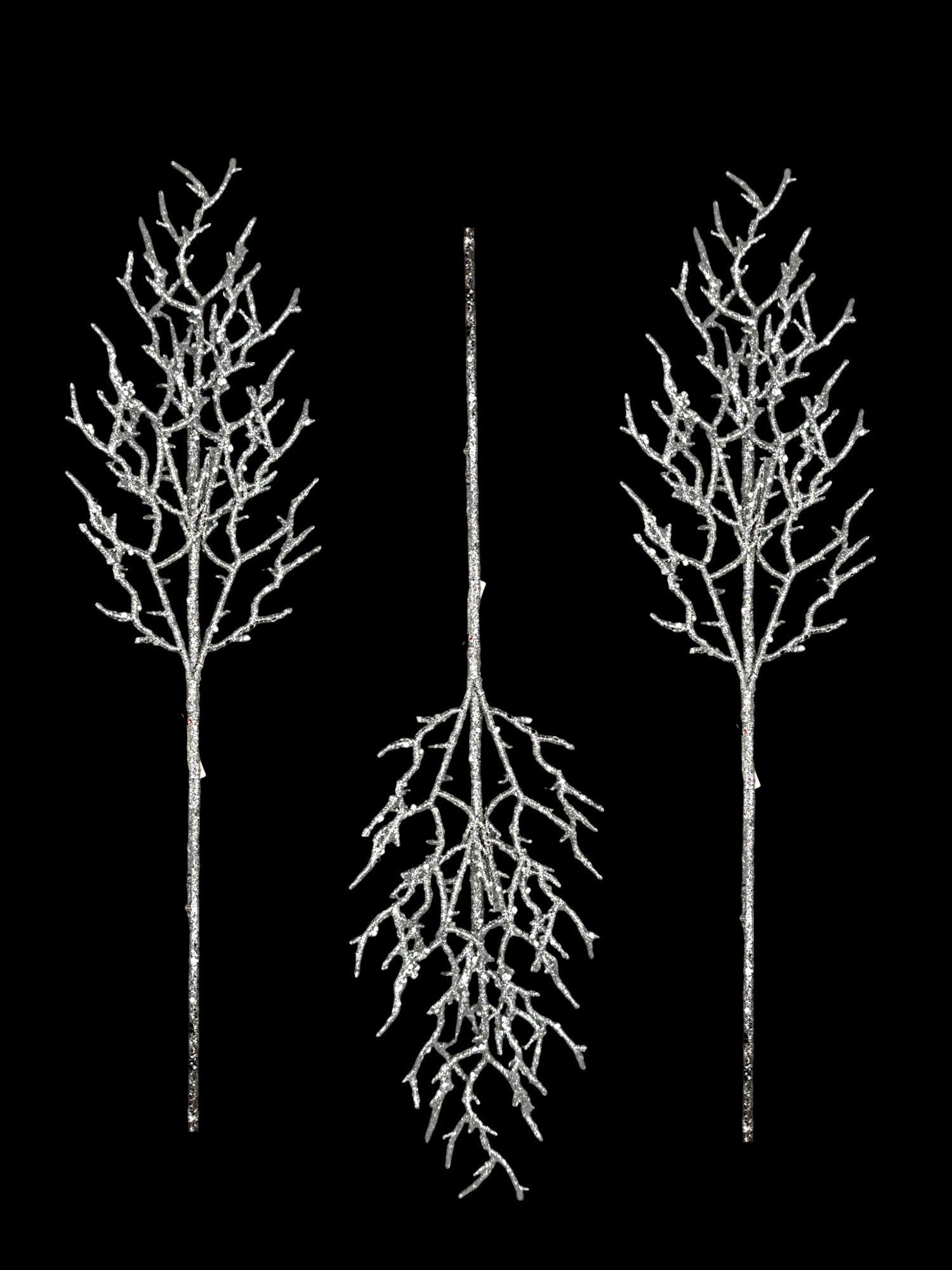 GLITTER BRANCH SPRAY 3PCS