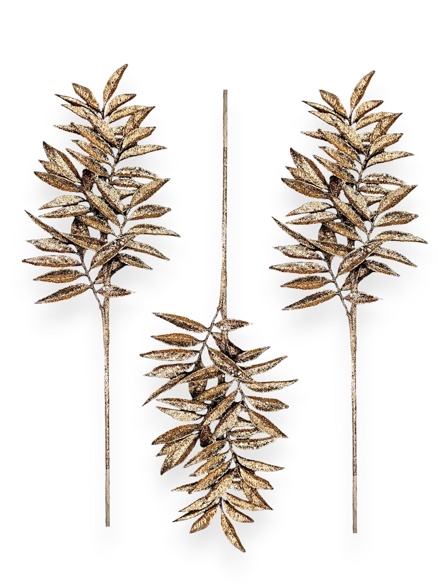 XMAS LEAVES 3PC/PKG