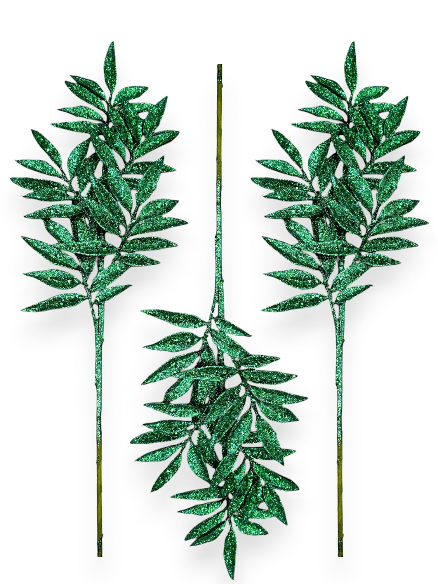 XMAS LEAVES 3PC/PKG