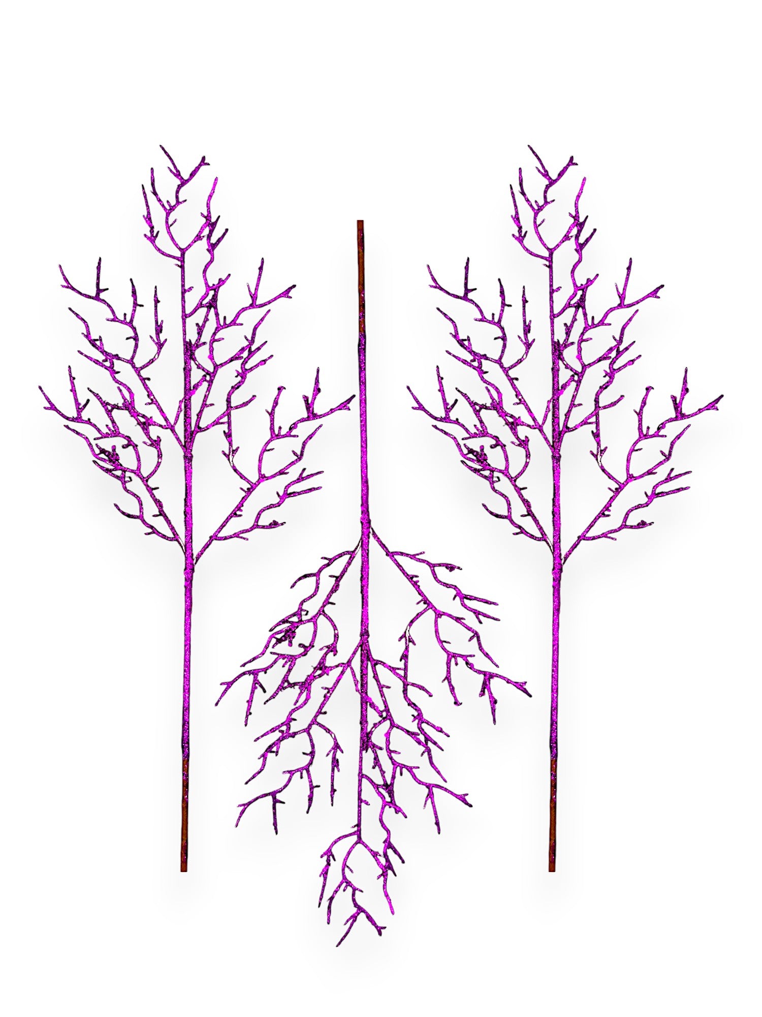GLITTER BRANCH SPRAY 3PCS