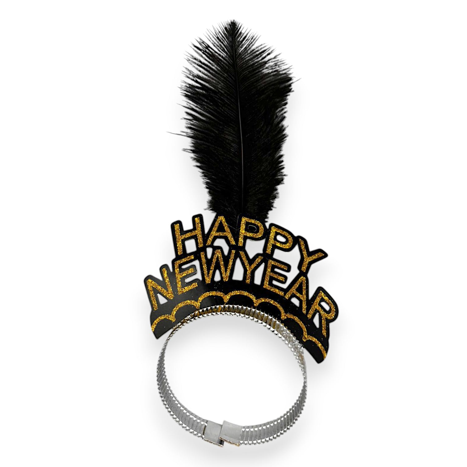 HAPPY NEW YEAR HEADBAND FEATHER