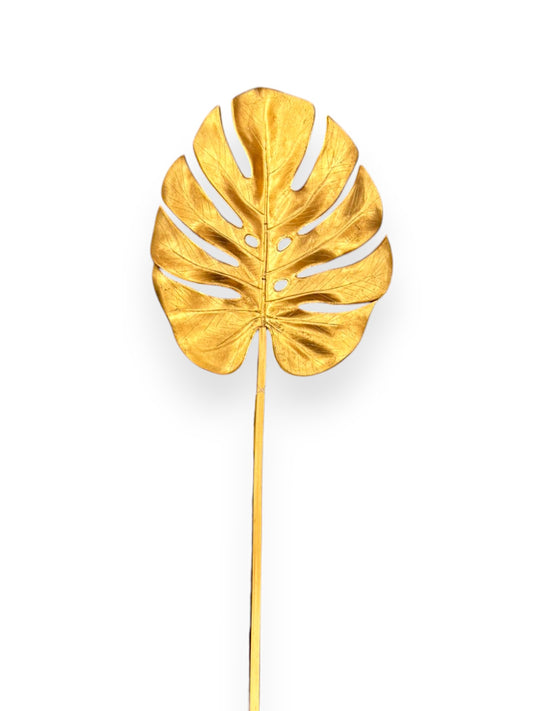 MONSTERA LEAF GOLD 29"