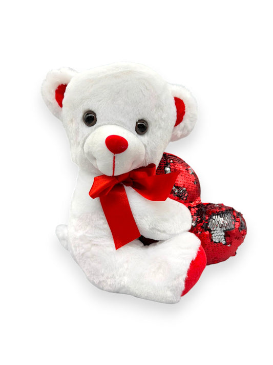 VALENTINE BEAR WITH SIDE HEART 12"