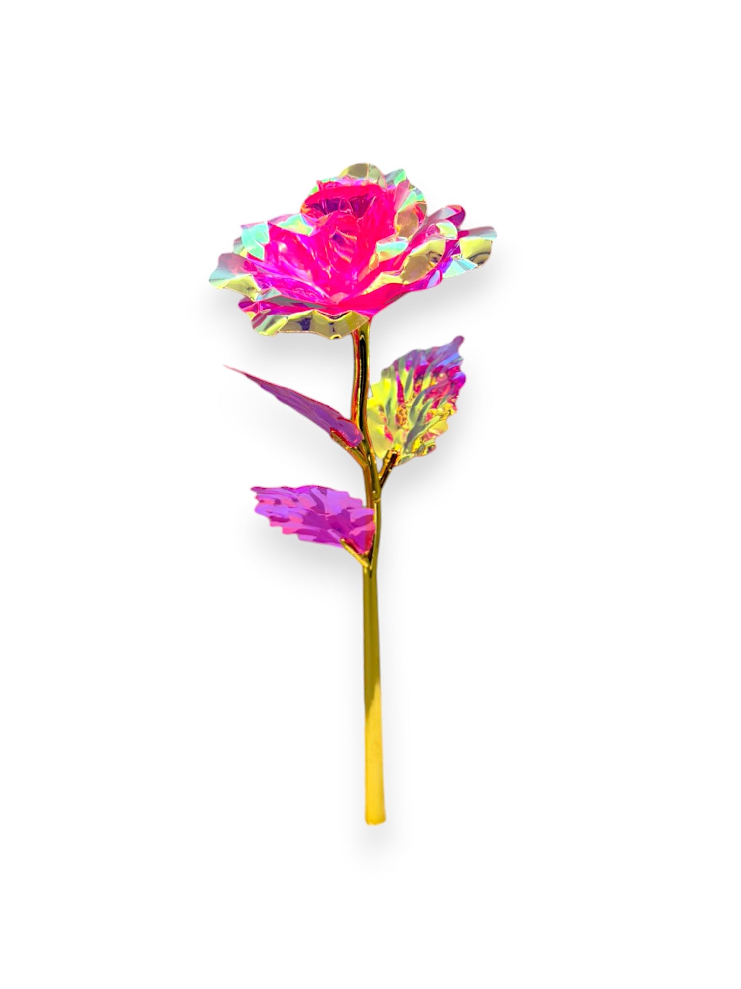 VALENTINE IRID PLASTIC ROSE