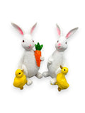 EASTER BUNNY W/DUCK SET/2