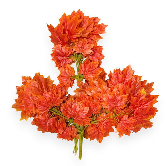 ORANGE MAPLE LEAVES 12/BUNCH