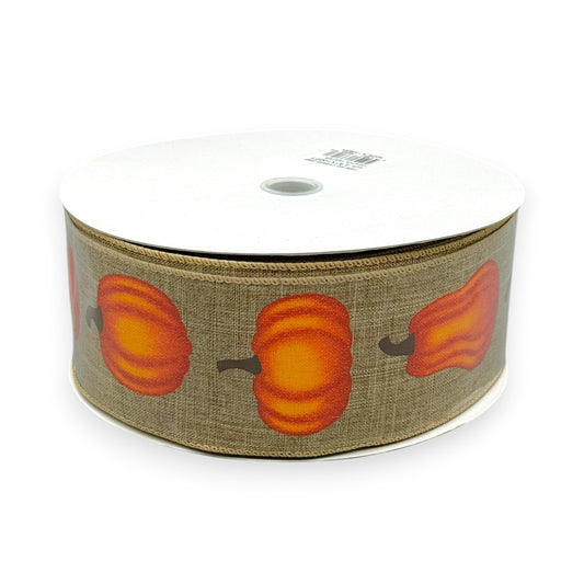 NAT.LINEN ORANGE PUMPKIN2.5X10FT
