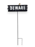 METAL SIGN BEWARE