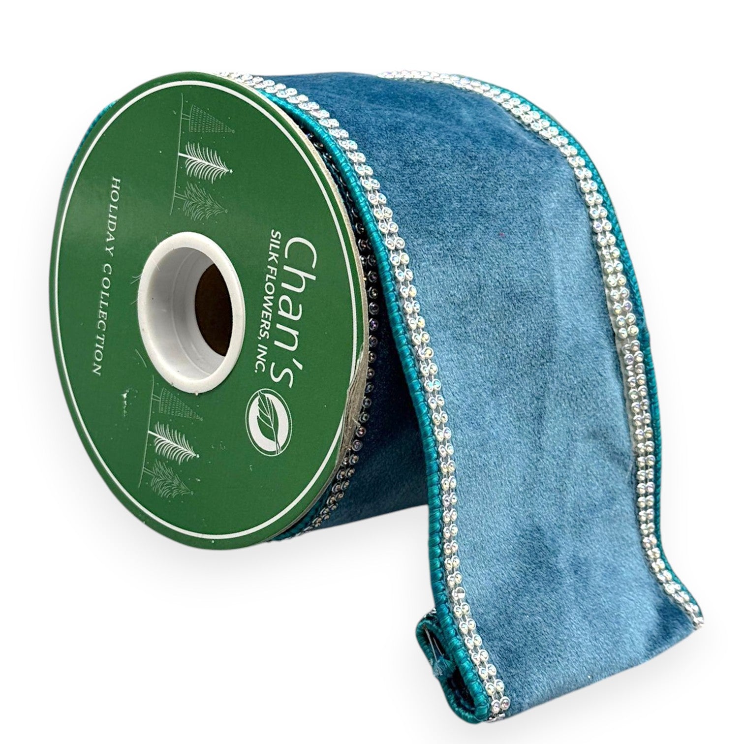 Luxurious Blue Velvet Ribbon 4"x 5YD