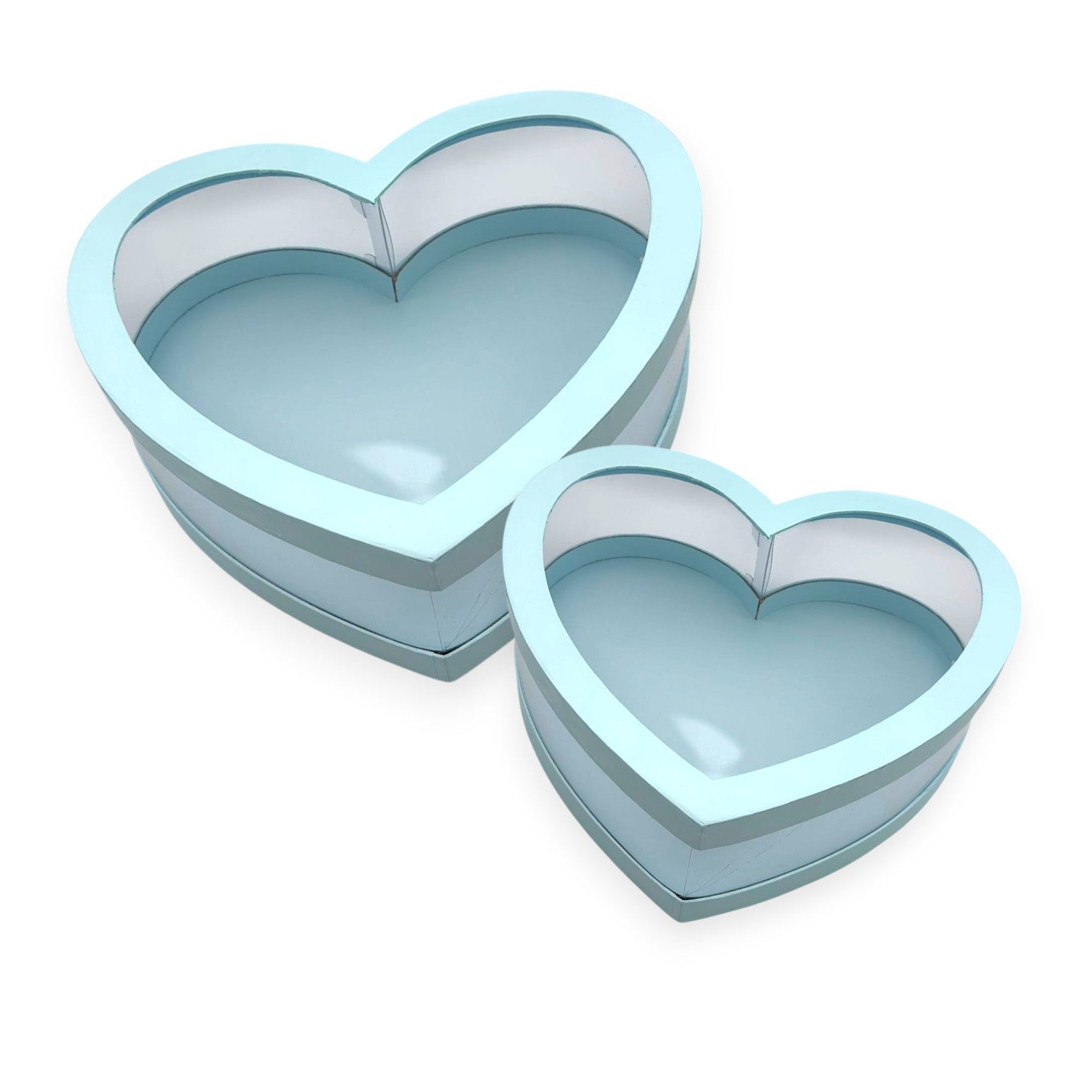 Heart-Shaped Gift Boxes with Clear Window – Set of 2