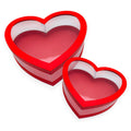 Heart-Shaped Gift Boxes with Clear Window – Set of 2