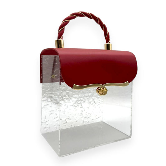 Luxury Clear Gift Box with Faux Leather