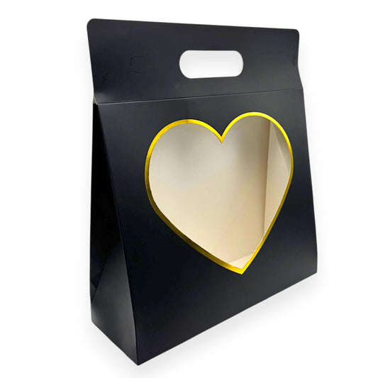 Heart Window Gift Bag with Handle 10pcs