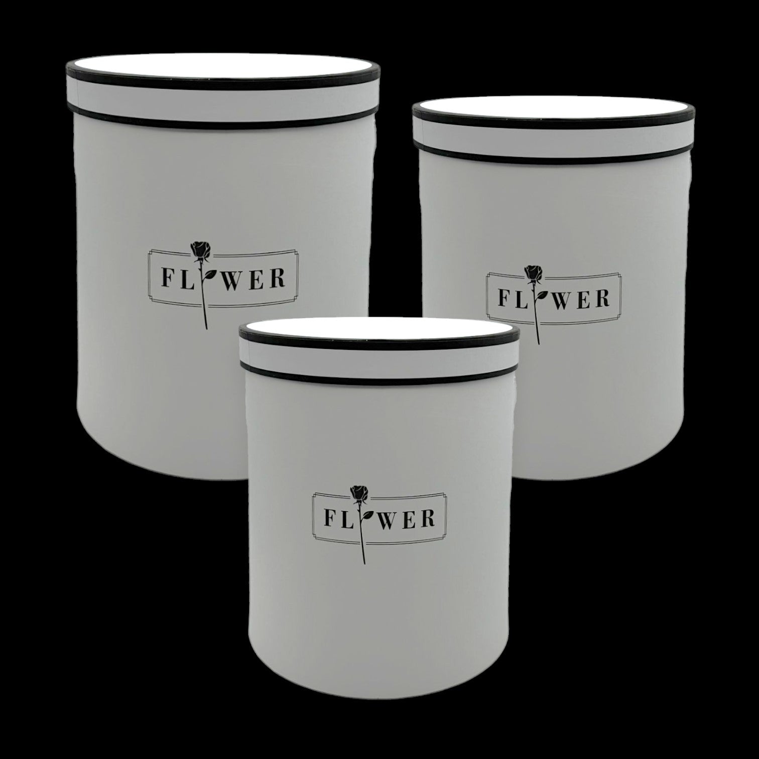 Round Flower Boxes - Set of 3