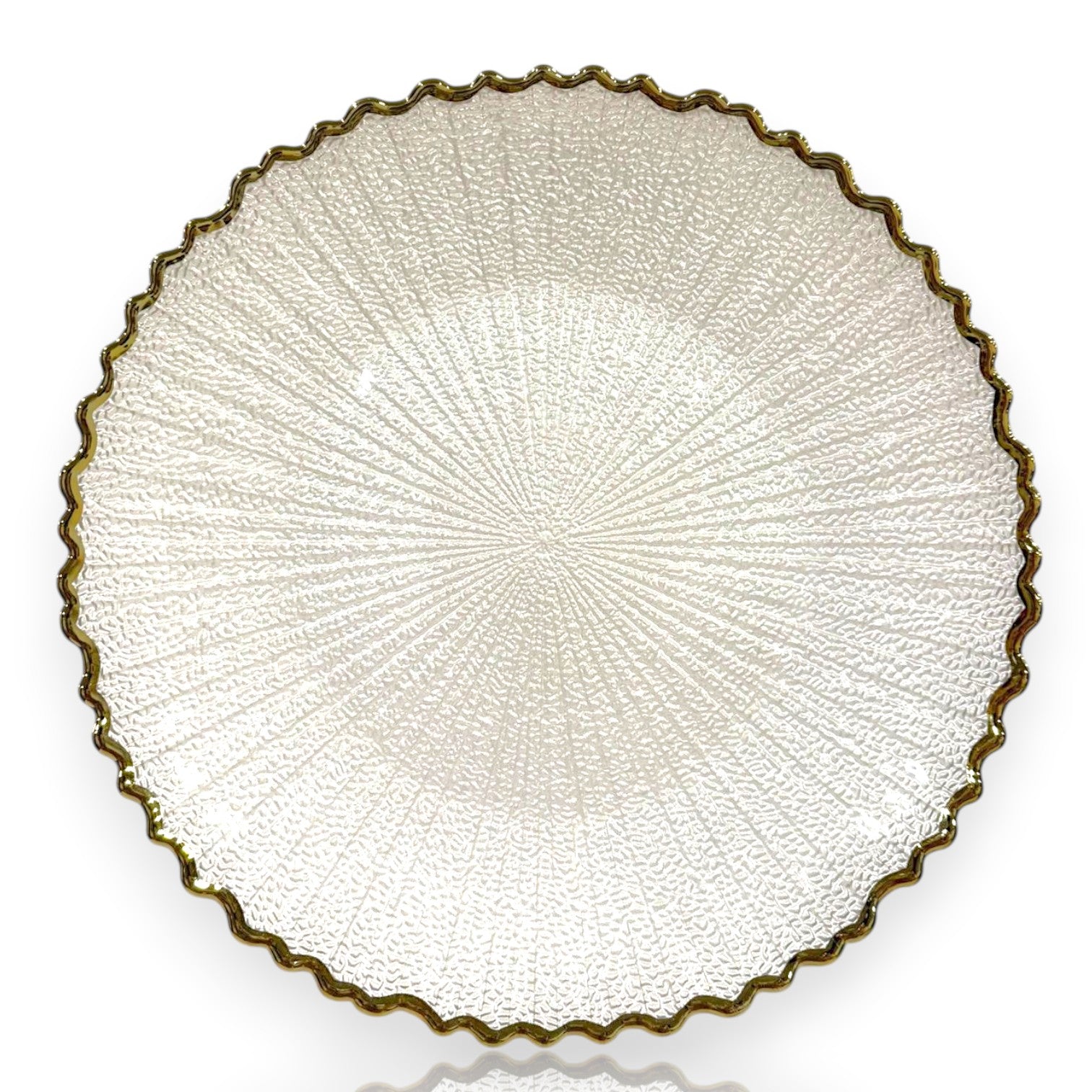 Glass Charger Plate – Scallop