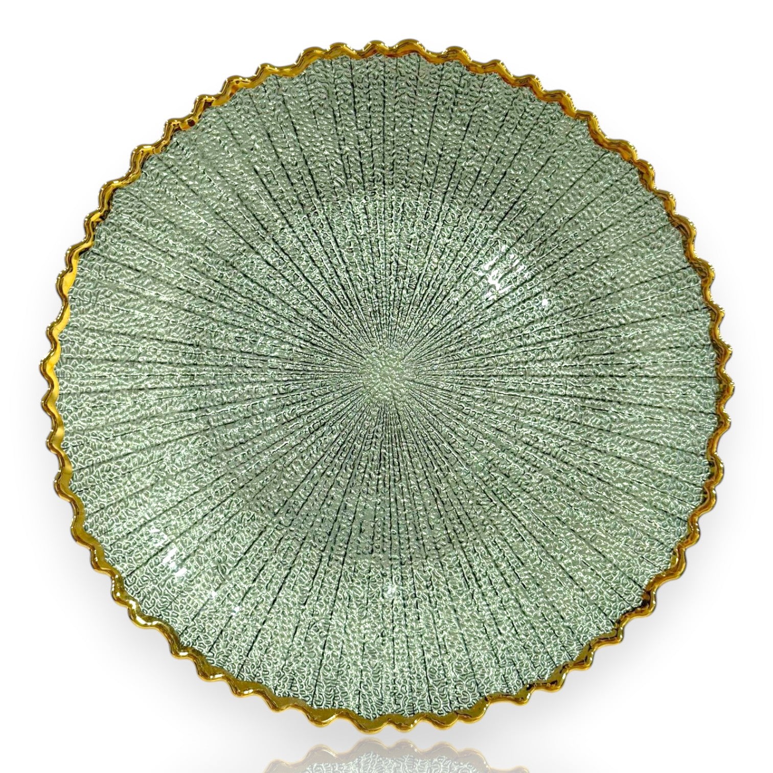 Glass Charger Plate – Scallop