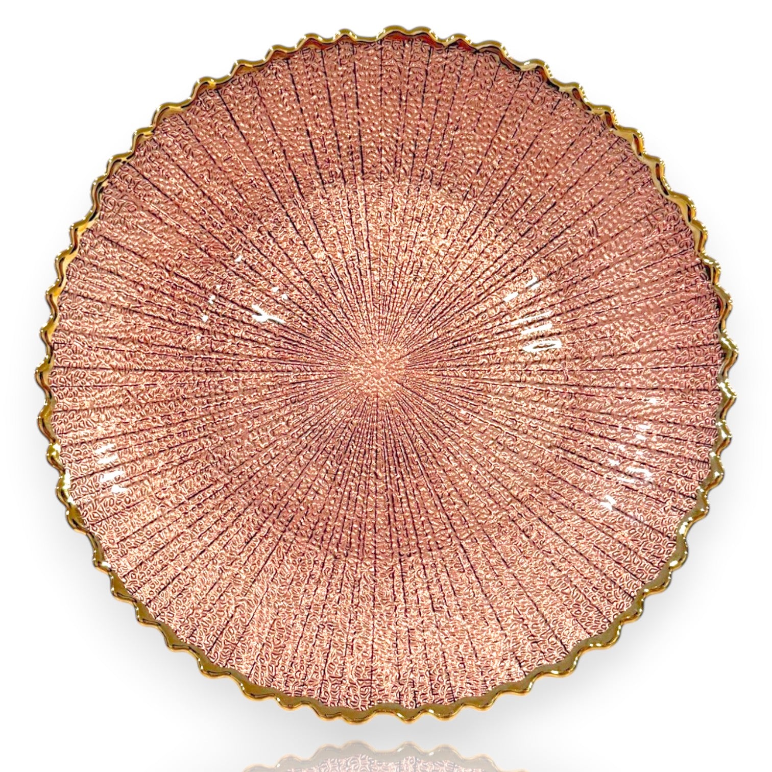 Glass Charger Plate – Scallop