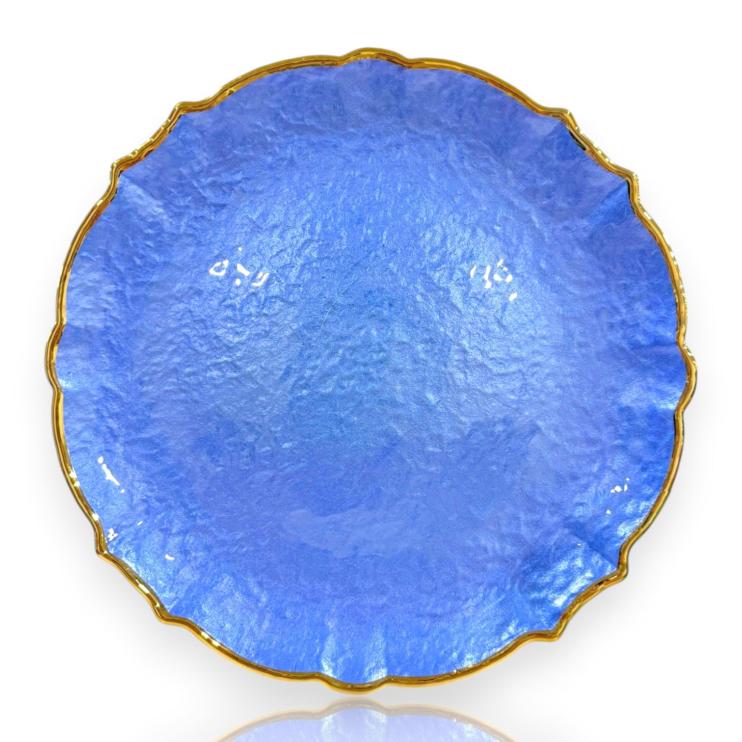 Glass Charger Plate – Pearl Wavy Edge