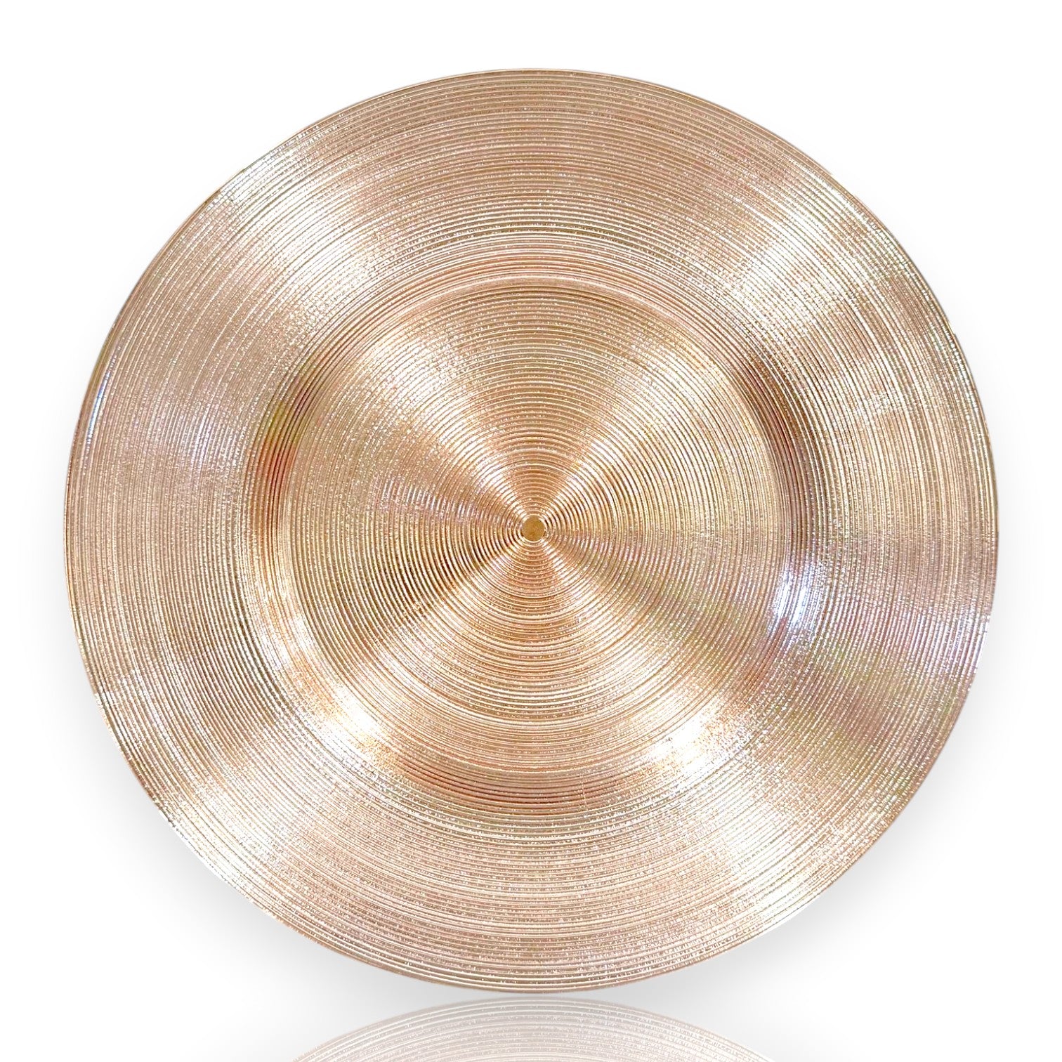 Glass Charger Plate – Luminous Spiral