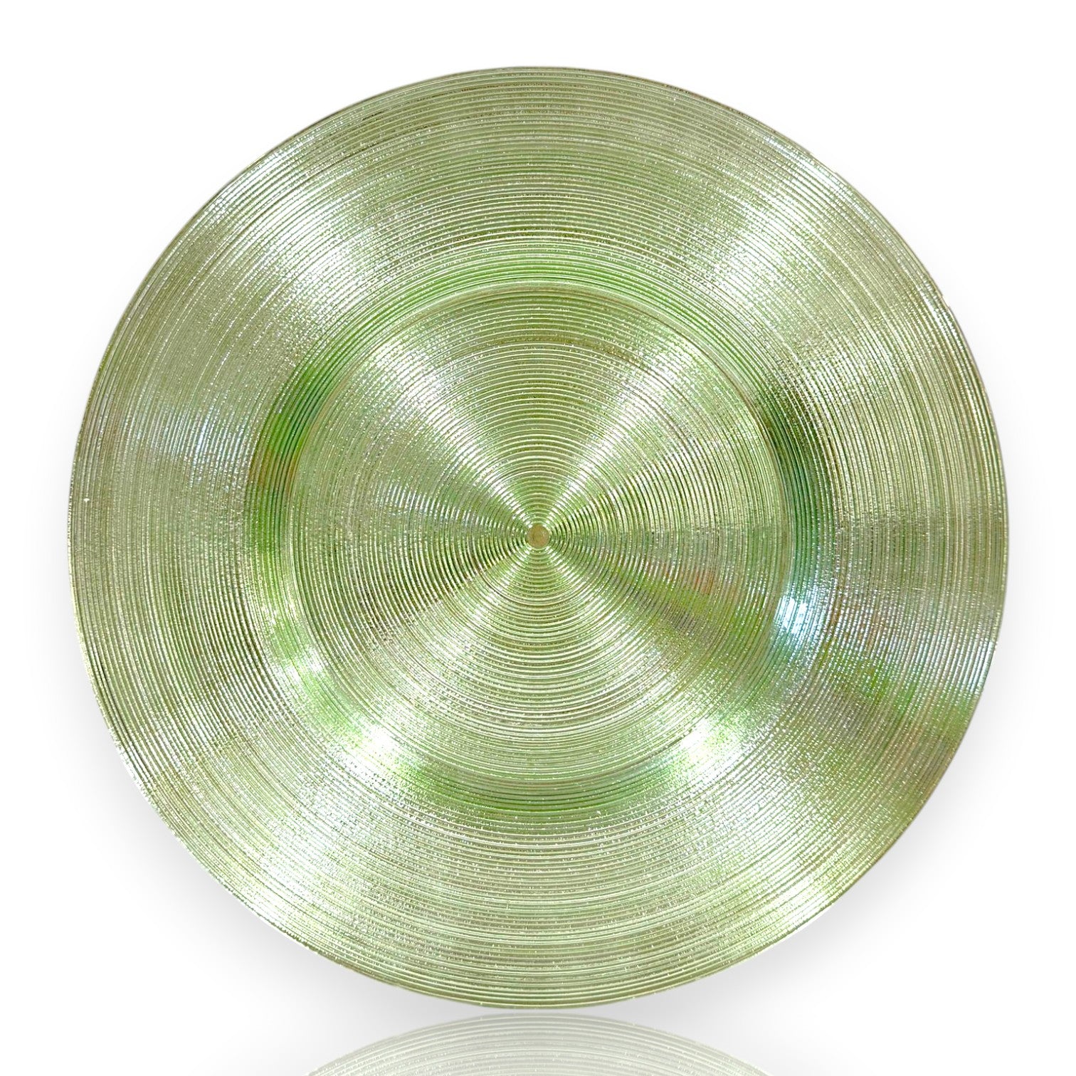 Glass Charger Plate – Luminous Spiral