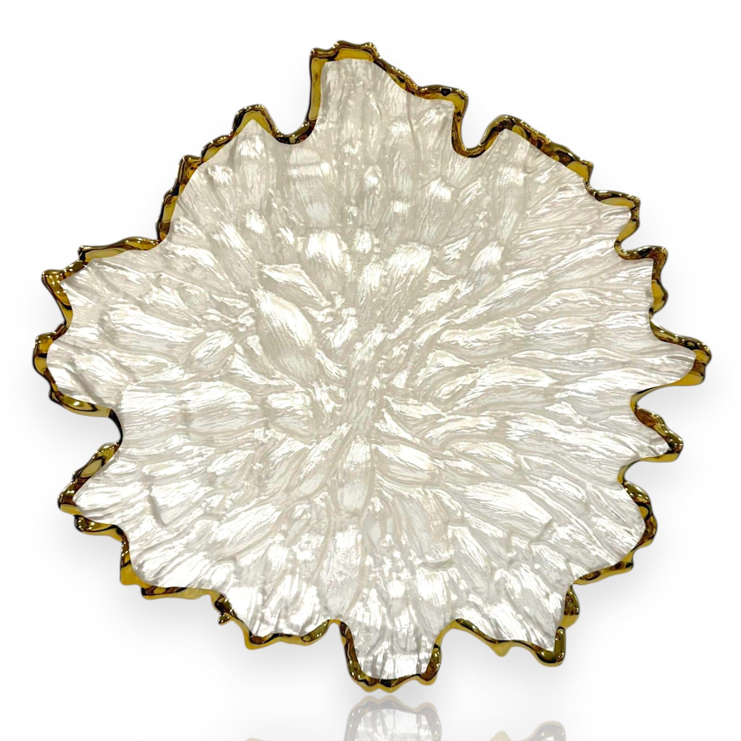Glass Charger Plate – Pearl Coral