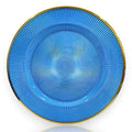 Glass Charger Plate – Ribbed with Rim