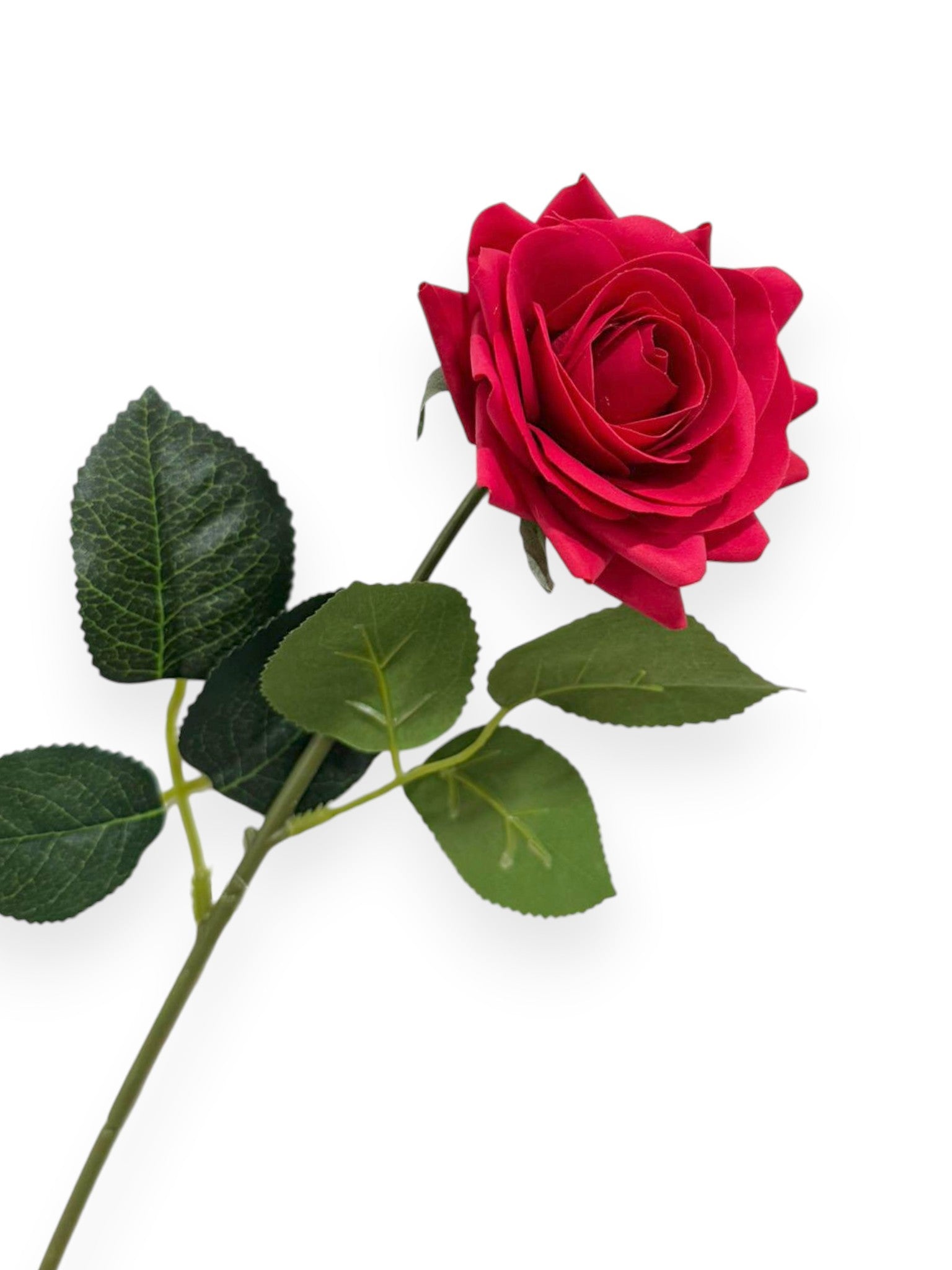 Natural Touch Single Rose Stem 17"