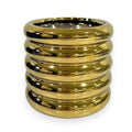 Ceramic Ribbed Vase 6"