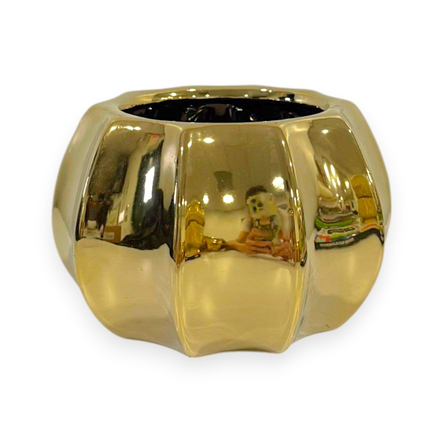 Ceramic Ribbed Vase