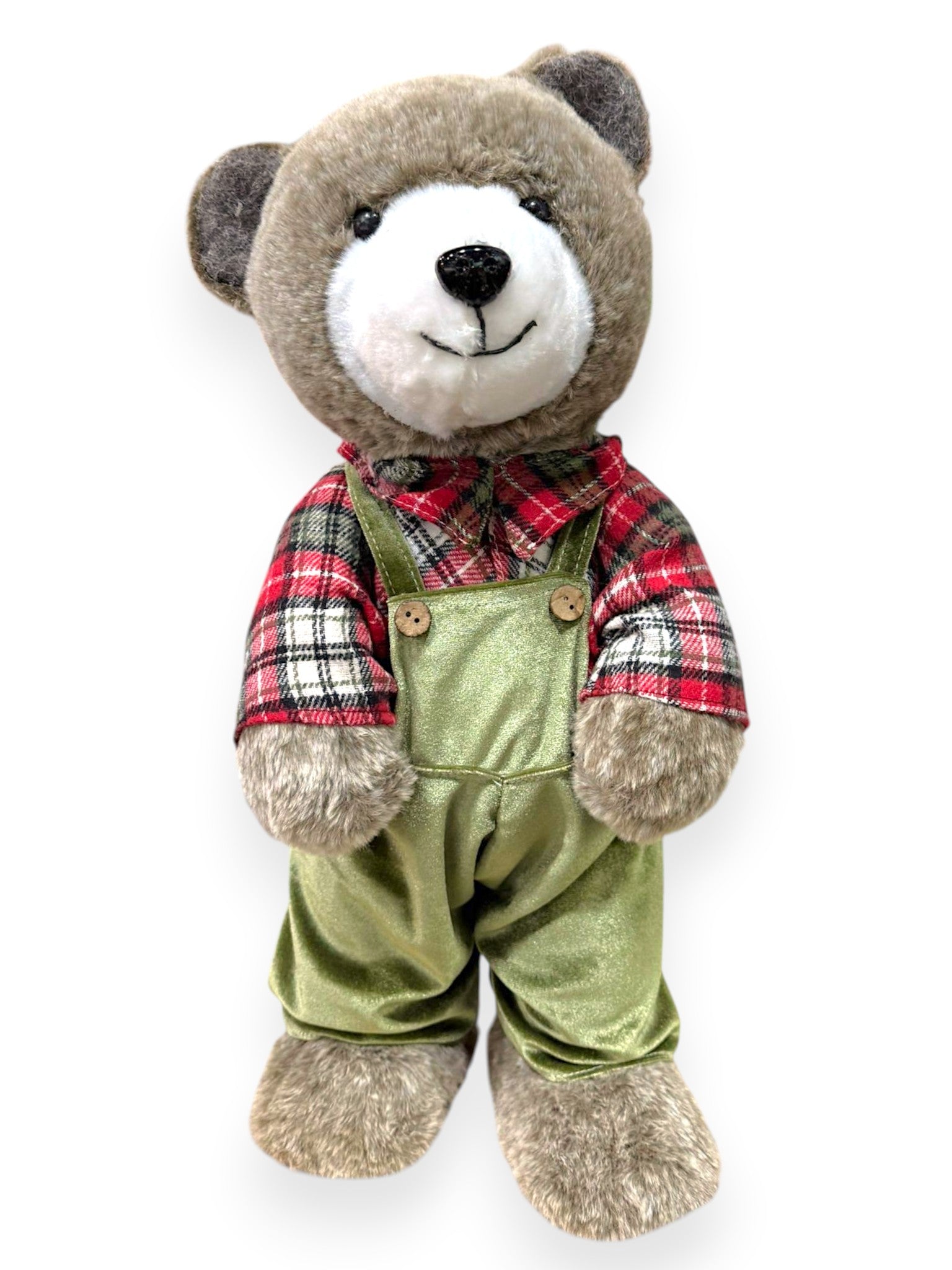 Christmas Teddy Bear with Overalls – 20