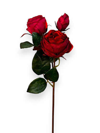 REAL TOUCH ROSEX2+BUD SPRAY 21"