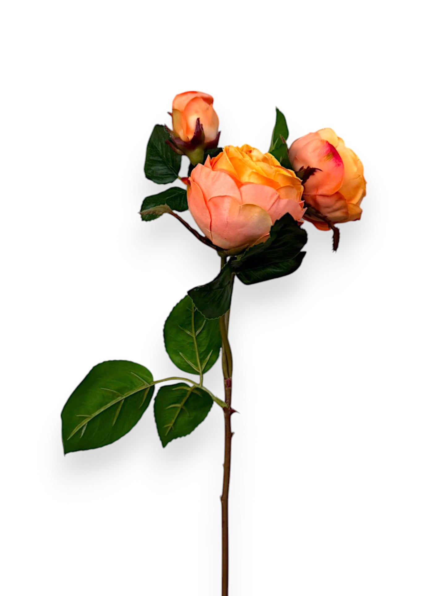 REAL TOUCH ROSEX2+BUD SPRAY 21"