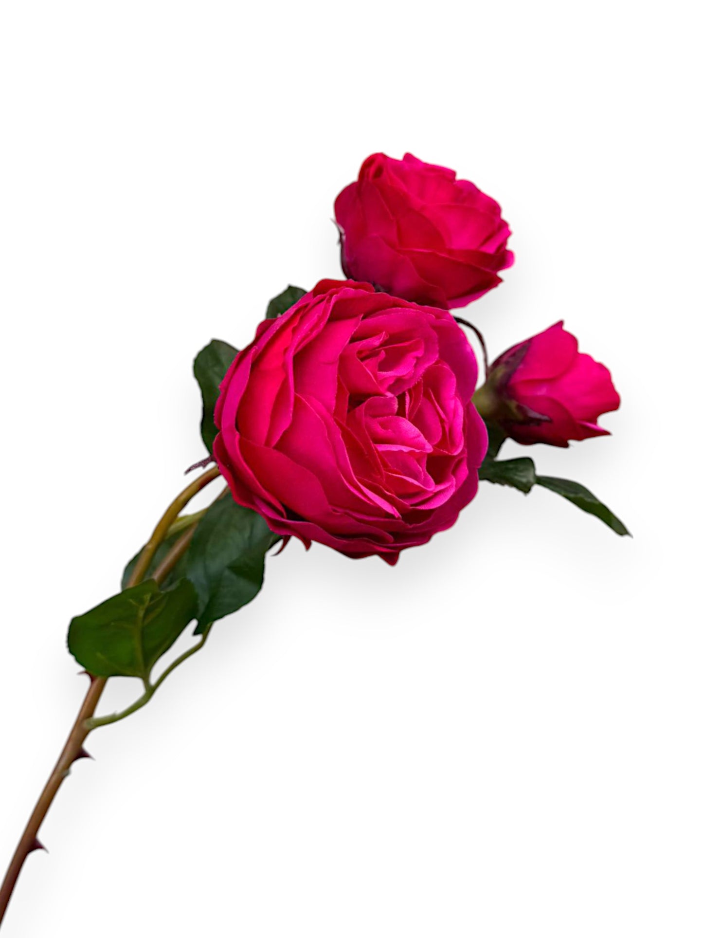 REAL TOUCH ROSEX2+BUD SPRAY 21"