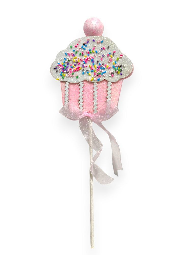 Sprinkle Cupcake Pick 12"