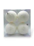 XMS WHITE GLITTER BALL