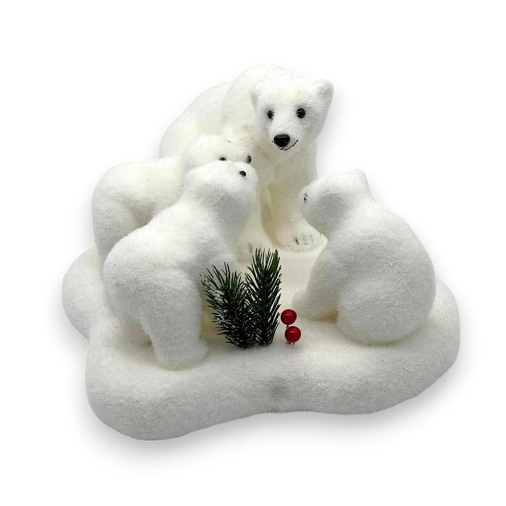 BEAR W/3CUBS 12"