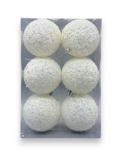 XMS WHITE SEQUIN BALL